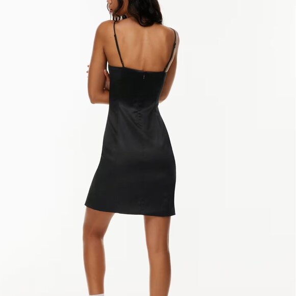ARITZIA- Sunday Best Shimmer Satin Knee Dress - Picture 3 of 6